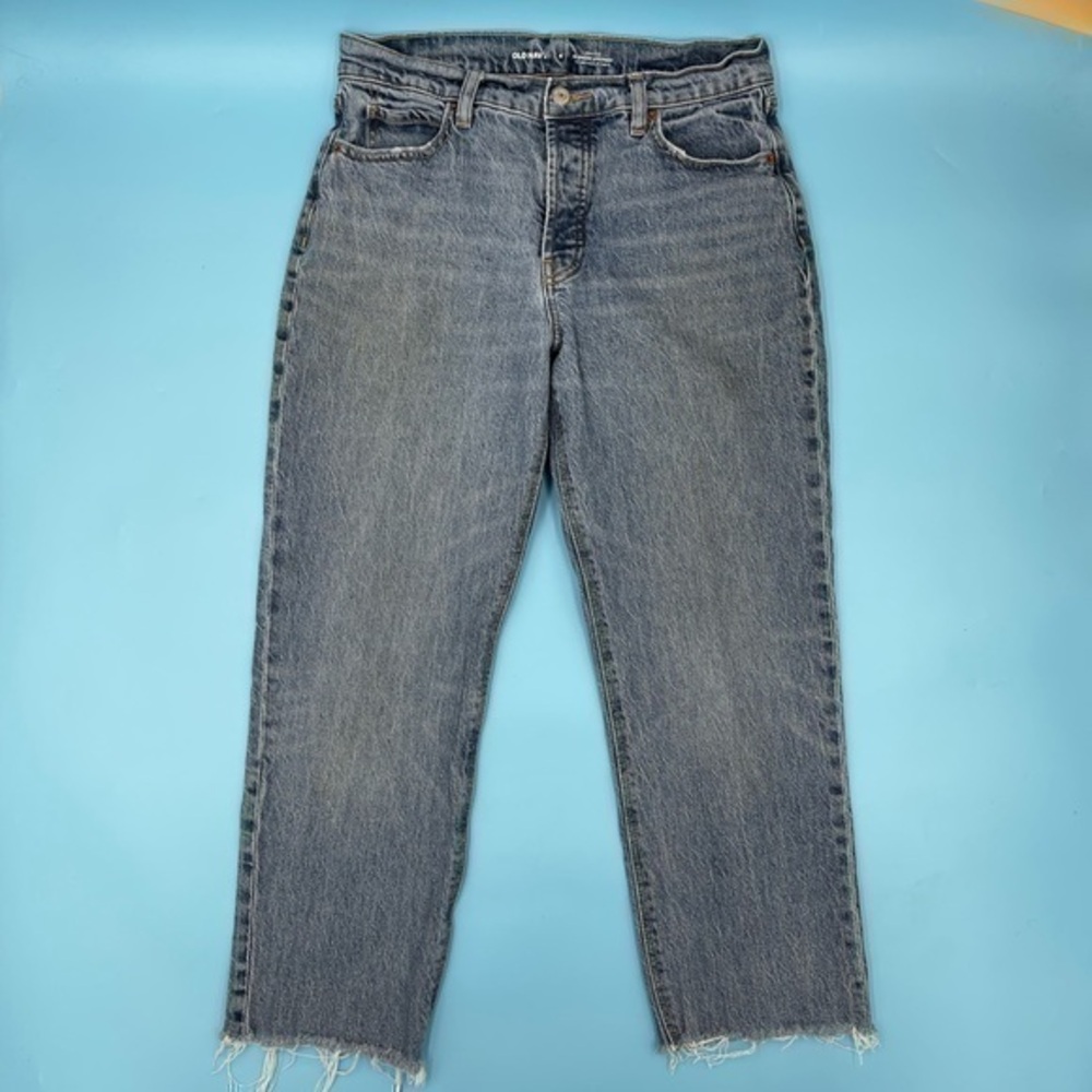 Old Navy Women's Straight Leg Jeans - Faded Blue Denim